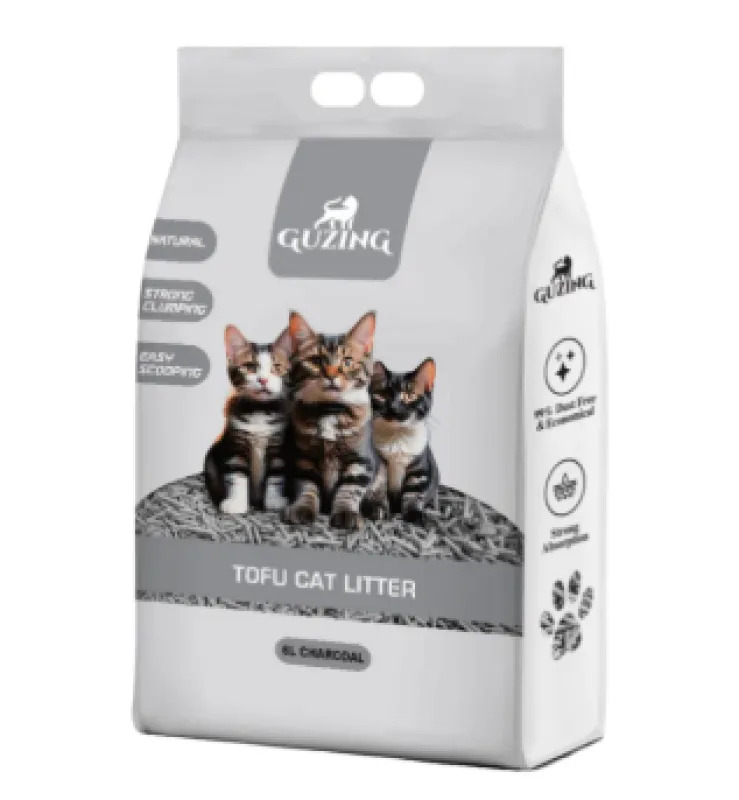 Guzing 6L Tofu Cat Litter - Charcoal