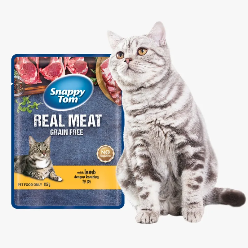 Snappy Tom Lamb Wet Cat Pouch
